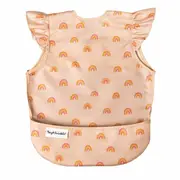 Tiny Twinkle - Mess-Proof Apron Bib Ruffle - Boho Rainbow