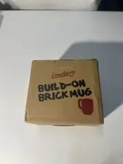 NEW Build-on Brick Mug Black w/ Building Blocks Set