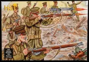 Airfix WW One British Infantry - HO reissue HAT mib set # 7003 - khaki color