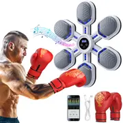ADVWIN Music Boxing Machine, Smart Boxing Training Machine Wall Mounted Electronic Boxing Target for Kids Adults Home Reaction Strength Workout