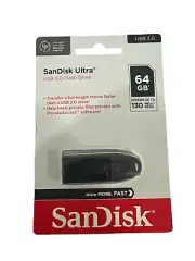 SanDisk Ultra USB 3.0 Flash Drive 64gb Transfer Speed Up To 130mb/s