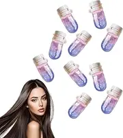 Scented Hair Oil Perfume Mini, 10pcs Hair Perfume Oil Mini Bottles, Perfume&Oil 2 In 1-Avocado Nourishing&Shining Hair Oil for Frizzy, Dry, Damaged Hair (Sweet Floral)