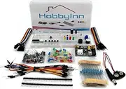 Basic Electronic Starter Kit for Arduino Breadboard Power Jumper Wires Resistors LED Power Supply Electronic Fun Kit Compatible with Arduino IDE UNO R3 Mega2560 Raspberry Pi