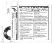 Ariens Max Zoom Zero Turn Mower Set, Decal Common Danger/Fuel Part# 69229100
