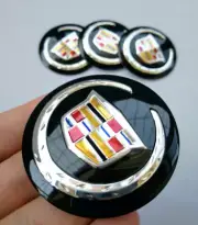 4x56mm For Cadillac Car Wheel Center Stickers Rim Hub Stickers Black-MEASURE (for: Cadillac)