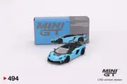 1:64 Lamborghini Aventador LB-Silhouette WORKS GT EVO -- Baby Blue -- Mini GT