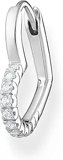 Thomas Sabo Einzel Creole Herz mit weiße Steine 925 Sterling Silber CR693
