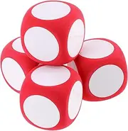 Kisangel 4Pcs Large Erasable Dice Blank Dice for Educational Games Parties and Classroom Activities Fun and Gaming Supplies