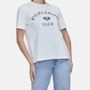 Wildfox PickleBall Club Ryan Tee Snow White ( S )