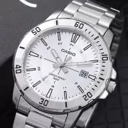 Casio Men's Classic Metal Watch Silver White MTP-VD01D-7C