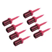 Golf Tee Brush Top 2 Inch, 12 Pack Unbreakable Plastic Golfing Tees, Red