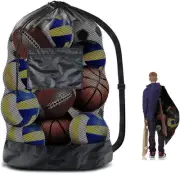 Naisfei Extra Large Sports Ball Bag, Mesh Soccer Team Balls Bag, Adjustable S...