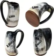 Viking Drinking Horn Mug - 100% Authentic Beer Horn Tankard Handcrafted Mug