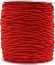 Mandala Crafts 1.5mm Red Elastic Cord for Jewelry Making - 109 Yds Stretchy Cord