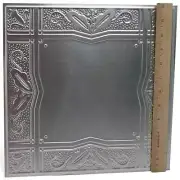 Set of 4 Galvanized Metal Vintage-Inspired 12" Ceiling Tile