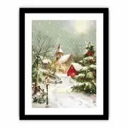 Christmas Landscape Canvas Painting