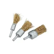 Wire Brush Wheel Cup Flat End Brushes Shank Rotary Grinder Tools Drill Bits - End