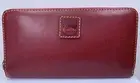 Dooney & Bourke Florentine Large Zip Around Wristlet Wallet Bordeaux Color