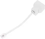 DOITOOL Telephone Splitter Adapter Detachable Line Converter for Two Phones Design Ensures Stable Signal Compatible with Phones for Home Use