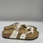Birkenstock Mayari Birko-Flor Sandal Graceful Pearl White Womens 7 Regular Fit