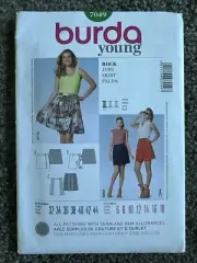 Burda 7049 Young UNCUT Skirt Pleat Wrap Frill Sewing pattern Sz 6-18
