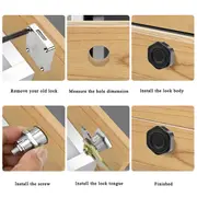 Tuya SmartLife APP Remote Control Smart Fingerprint Cabinet Drawer Strongbox Mailbox Electric Lock Black