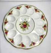 Royal Albert Old Country Roses 11" Deviled Egg Platter - Authentic New In Box