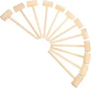 ERINGOGO 12pcs Mini Beat Power Car Small Hammer Stem Ball Gavel Number Kit Mini Mini Mallet Bamboo