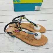 Montego Bay Club Meade Knot Thong Sandals Women's Size 6 - Snake