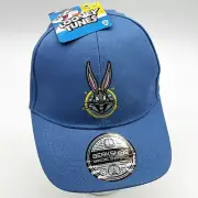 Looney Tunes Hat Youth One Size Bugs Bunny Blue Snap Back Denim Baseball Cap NWT