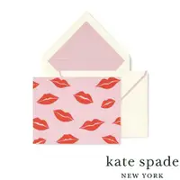 在飛比找ETMall東森購物網優惠-美國 Kate Spade Lips 唇唇欲動紅印卡片信封組