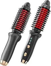 Cordless Curling Iron for Women, Portable Hair Curler With Extra Long Tourmaline Ceramic Barrel, Anti-Scald Instant Heated Styling Brush for Travel (Black)