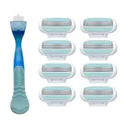 8PCS Extra Smooth Razor Blades Refills with Handle for Gillette Venus Razor