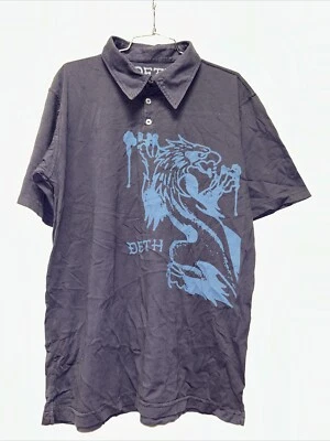 Ed Hardy by Christian Audigier men's gray graphic T-shirt Size Large