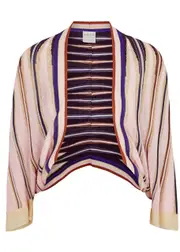 Forte_forte Stripe-intarsia Knitted Cardigan - Multicoloured - 1 (UK 8 / S) 1 (UK 8 / S)