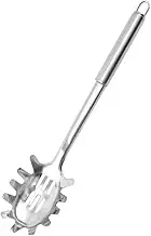 Luxshiny Spaghetti Spoon Server Stainless Steel Pasta Fork with Ergonomic Handle Pasta Serving Spoon Pasta Scoop Noodle Spoon Dumpling Strainer for Kitchen Cooking Tools