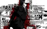 Anime typography yagami light death Playmat Gaming Mat