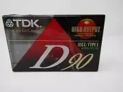 TDK D90 2 pack cassette tapes, high output, slimline Eco case
