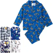 KIDS FLANNELETTE PYJAMAS PJs Boys Girls Flannel Pajamas Pyjama Winter Set PJ