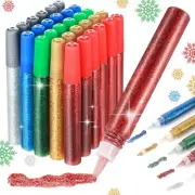 30 Pcs Glitter Glue Pens Glitter Stick Set for Crafts Washable Multicolor