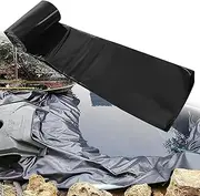 Black Pond Lining Film 3x7m 4x4m 5x8m 6x10m 10x15m Underlay Protection Pond Liners for Fish or Koi, Features, Waterfall Base, Fountains and Water Gardens, Tarp Pools Membrane(4x4m(13.1x13.1ft))