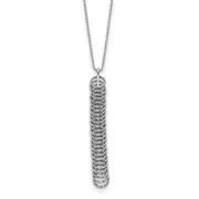 Sterling Silver Polished W/2 In Ext. Fancy Necklace