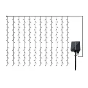 3x3m 300 LED Solar Power Curtain Lights Fairy String Outdoor Xmas Party Garden