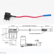 1pc M Size Add-A-Circuit Low Profile Blade Style Car Fuse Tap Holder 16AWG 1A