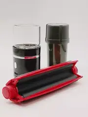 Pre Roll Set (3pc) Electric Grinder, Stash jar, RED King Roller Machine