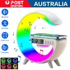 LED G Clock Radio Wireless Charger Bluetooth Speaker RGB Night Light Alarm Clock