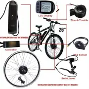 36v 250w E-Bike Conversion Kit 26 Inch Wheel Motor KT LCD Display Thumb Throttle