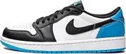 Jordan Nike Women's Air 1 Low UNC Basketball Shoe, White/Dark Powder Blue/Black, 6.5