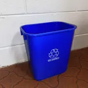 Plastic Small Blue Recycle Bin (3.5 Gallon)