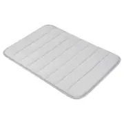 Bathroom Rug, 24" x 16" Memory Foam Non Slip Bath Mat for Bathroom, Light Gray